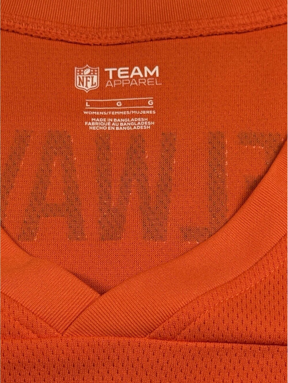 NWT John Elway Jersey Women’s Large Orange & White NFL Team NFLPA - Picture 3 of 6